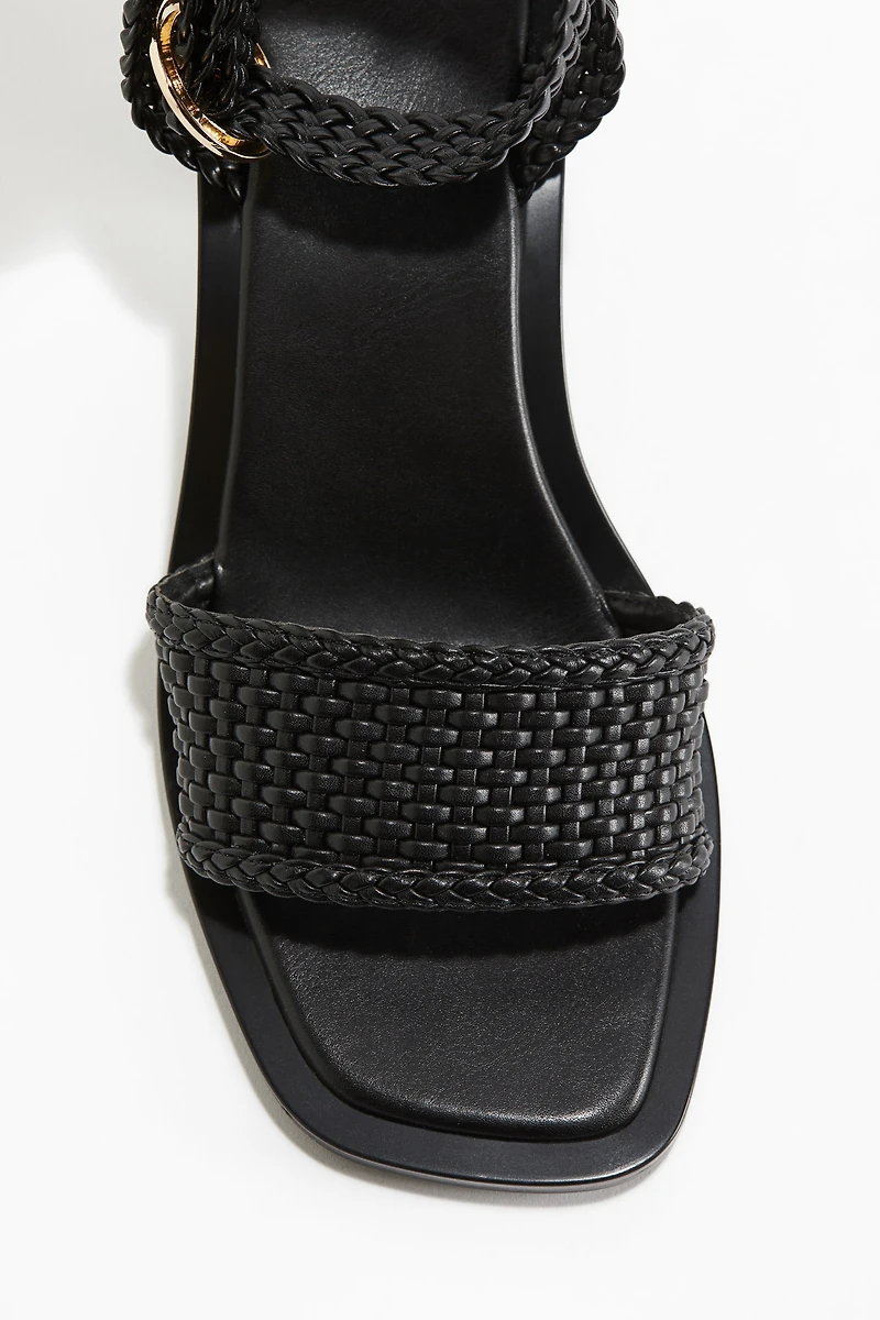 Braided Sandals with Heel