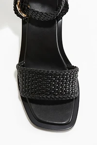 Braided Sandals with Heel