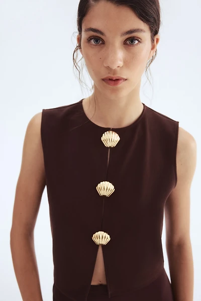 Button-Decorated Top
