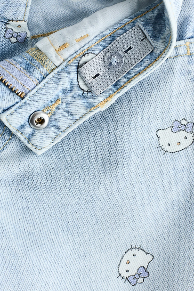 Jean imprimé aux jambes larges