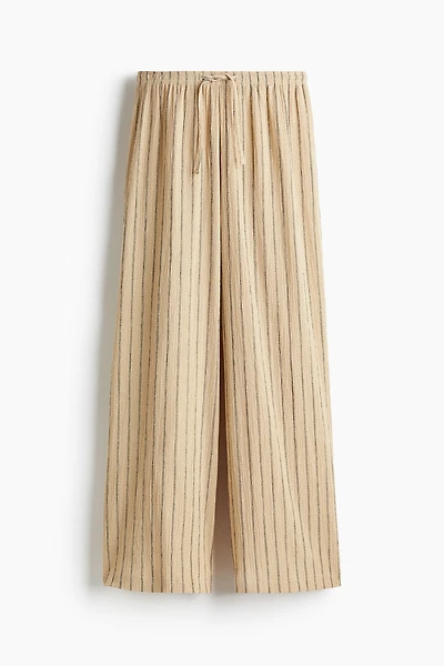 Pantalon large avec taille élastique