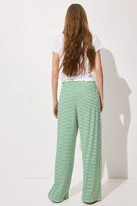 Wide-Leg Drawstring Pants