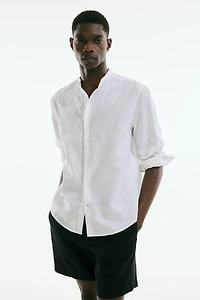 Regular-Fit Linen-Blend Shirt