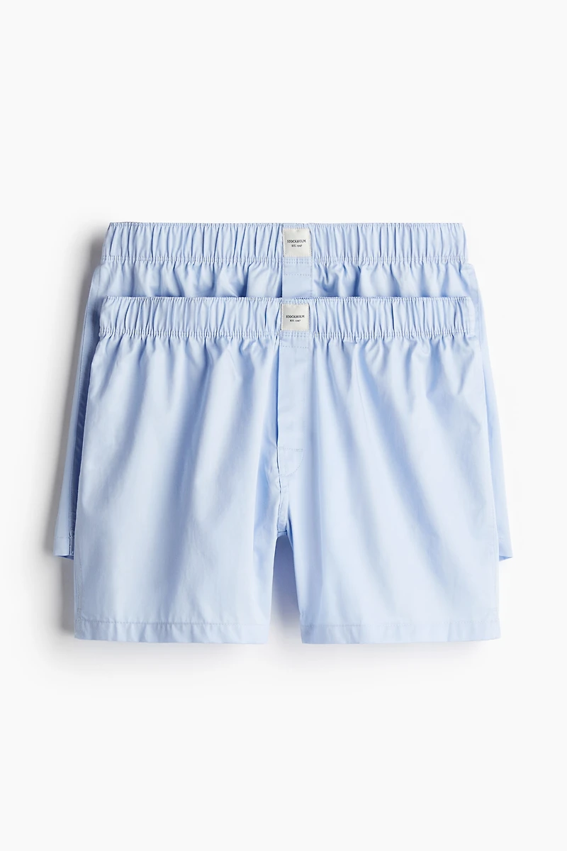 2-pack Woven Cotton Sateen Boxer Shorts