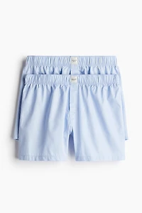 2-pack Woven Cotton Sateen Boxer Shorts