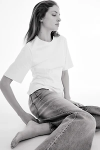 Tapered-Waist Interlock T-Shirt