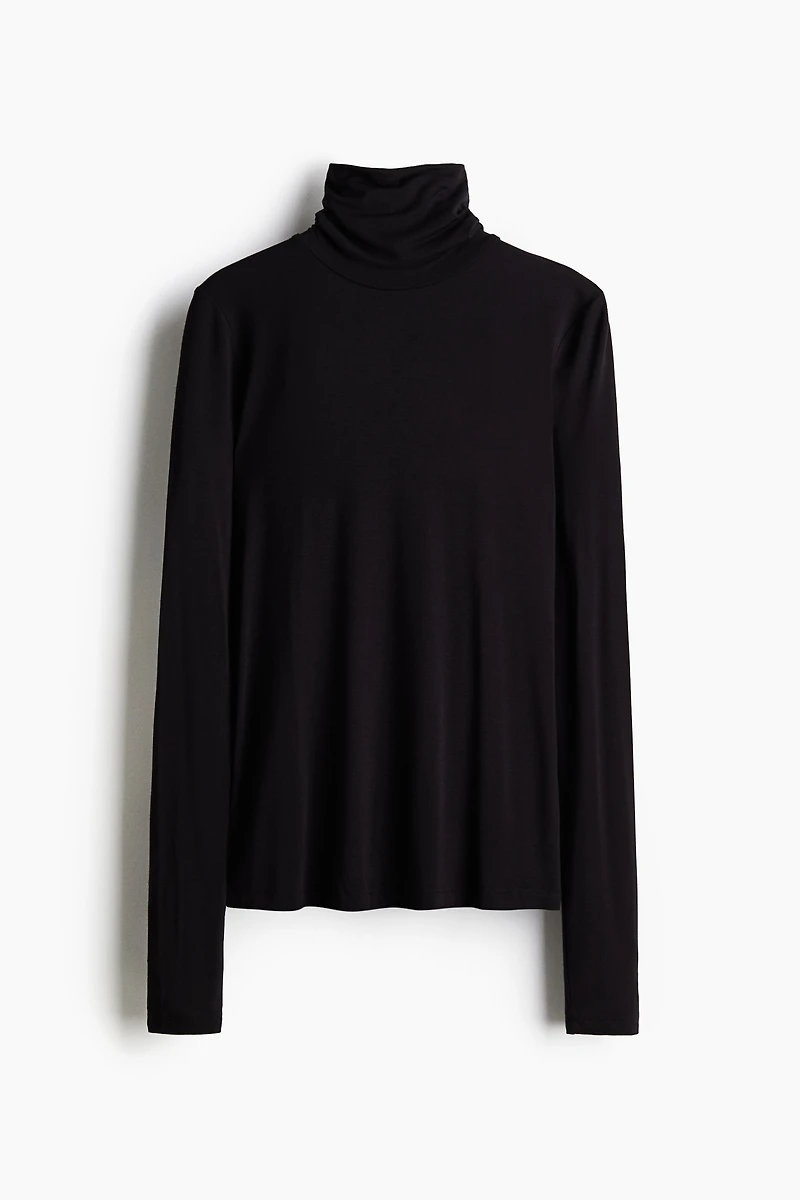 Viscose Turtleneck Top