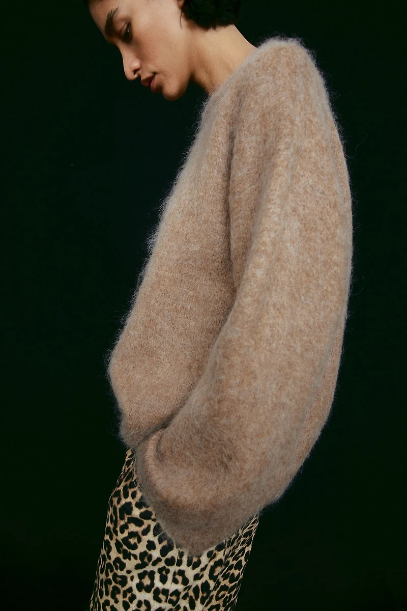 Chandail ample en mohair mélangé