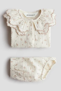 Ensemble 2 pièces en mousseline de coton