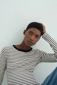 MAMA Ribbed Jersey Top