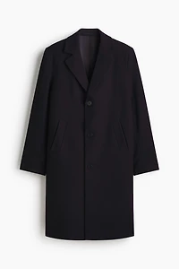 Single-Breasted Wool-Blend Coat