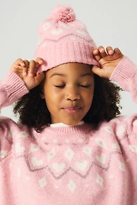 Jacquard-Knit Sweater