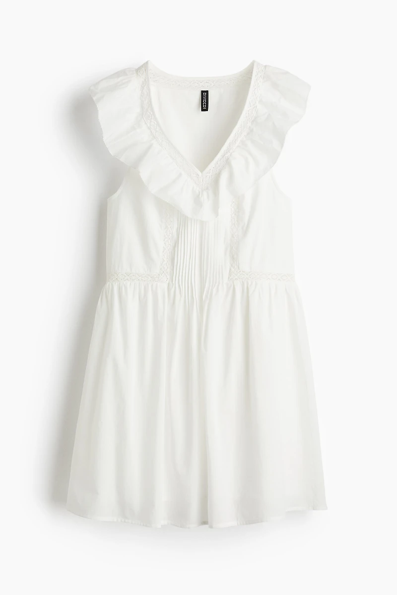 Robe volantée en coton