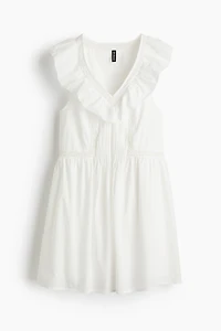Robe volantée en coton
