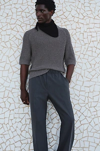 Regular-Fit Short-Sleeved Sweater