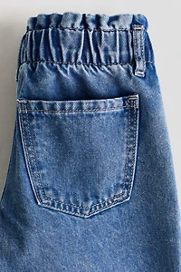 Wide Leg Paper-Bag Jeans