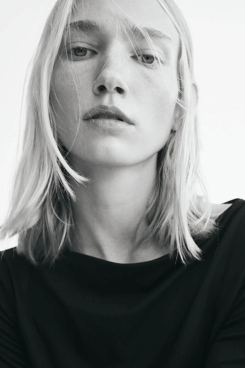 Fitted Boat-Neck Top