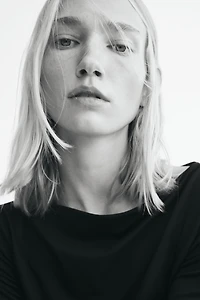 Fitted Boat-Neck Top