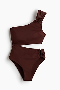 Padded-Cup High-Leg Swimsuit