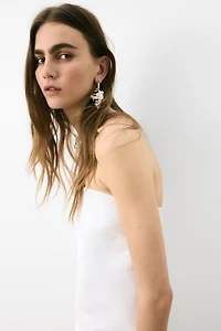 Bead-Embellished Bandeau Dress