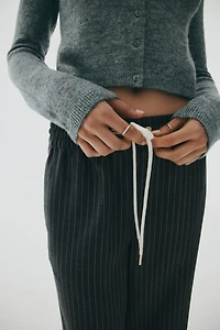 Wide-Leg Drawstring Pants