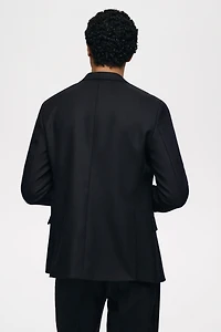 Regular-Fit Wool-Blend Double-Breasted Jacket