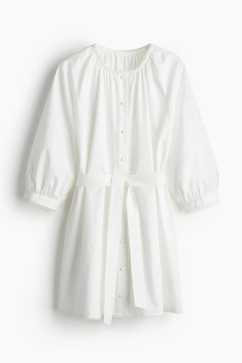 Picot-Trimmed Dress