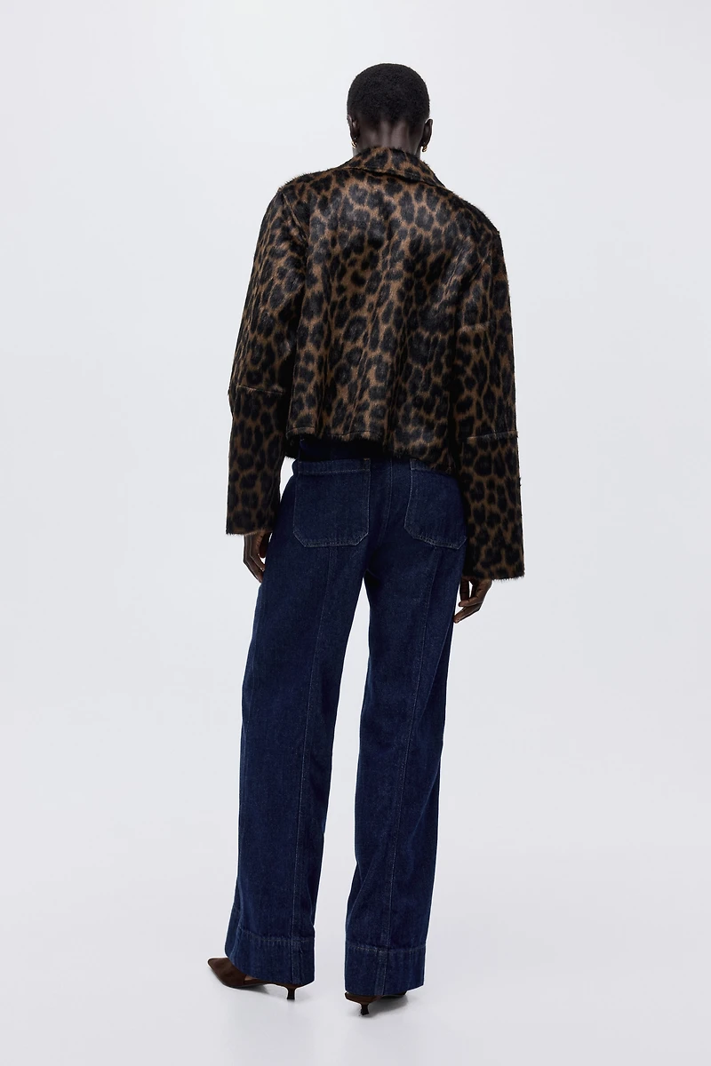 Jean large taille haute