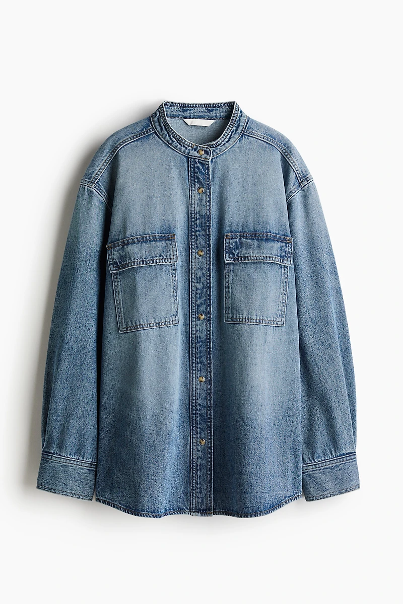 Chemise en denim délavé