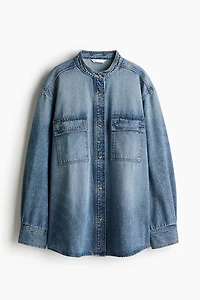 Chemise en denim délavé