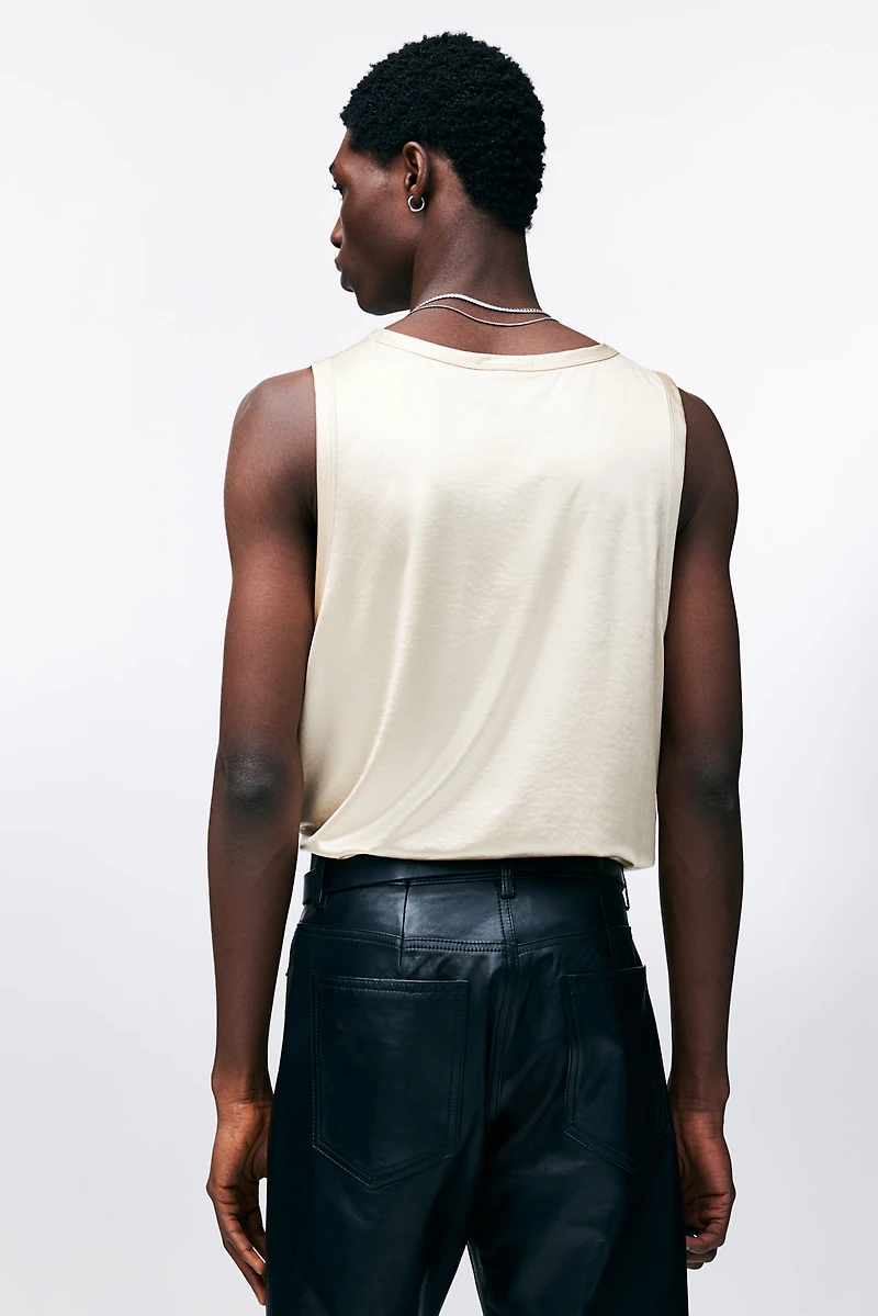 Débardeur de sport ample en satin