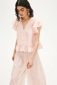 Blouse avec dentelle