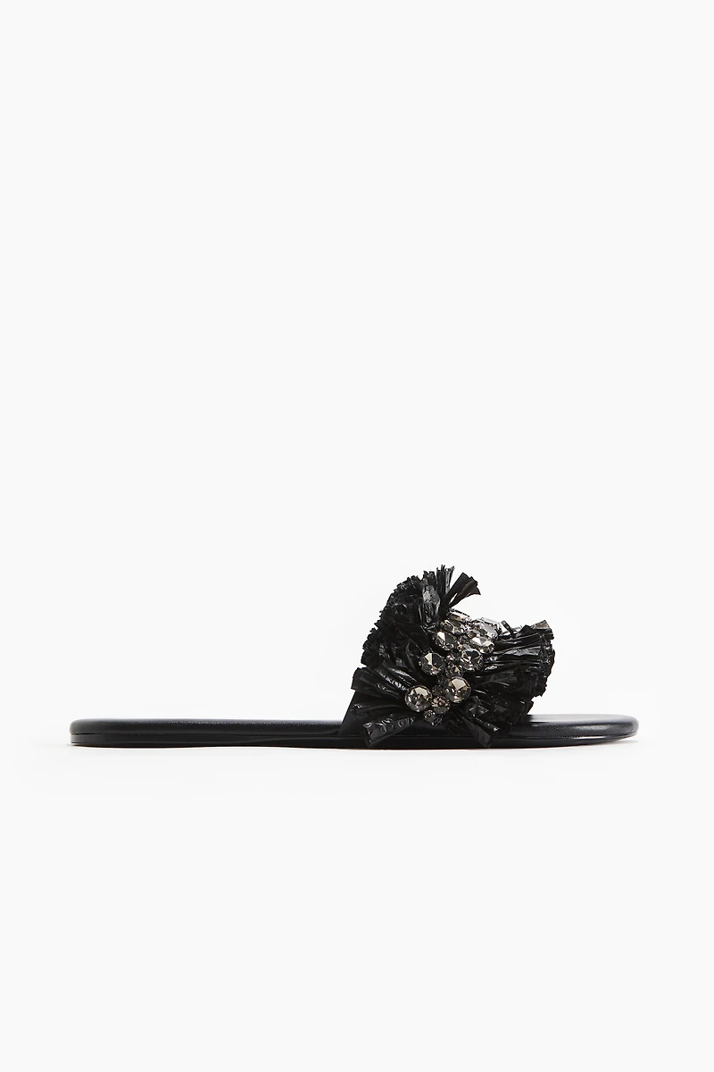 Rhinestone-Embellished Sandals