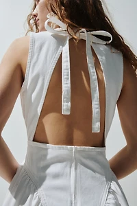 Robe en denim avec dos ouvert