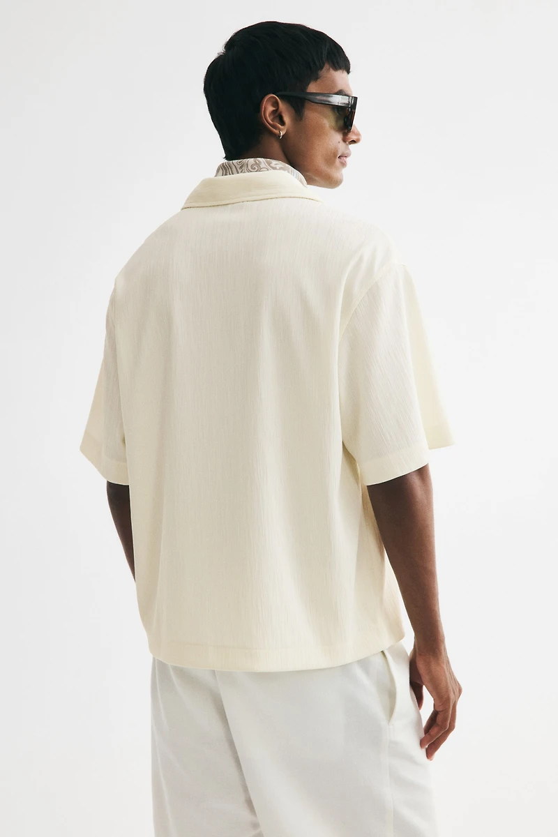 Chemise décontractée avec col cubain