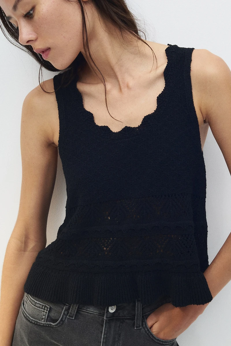 Camisole d'aspect fait au crochet