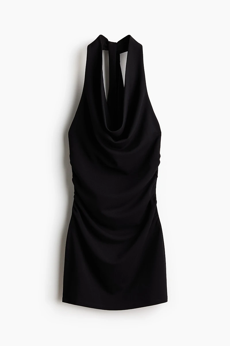 Draped Halterneck Dress