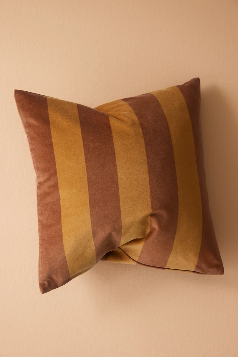Striped Velvet Cushion Cover