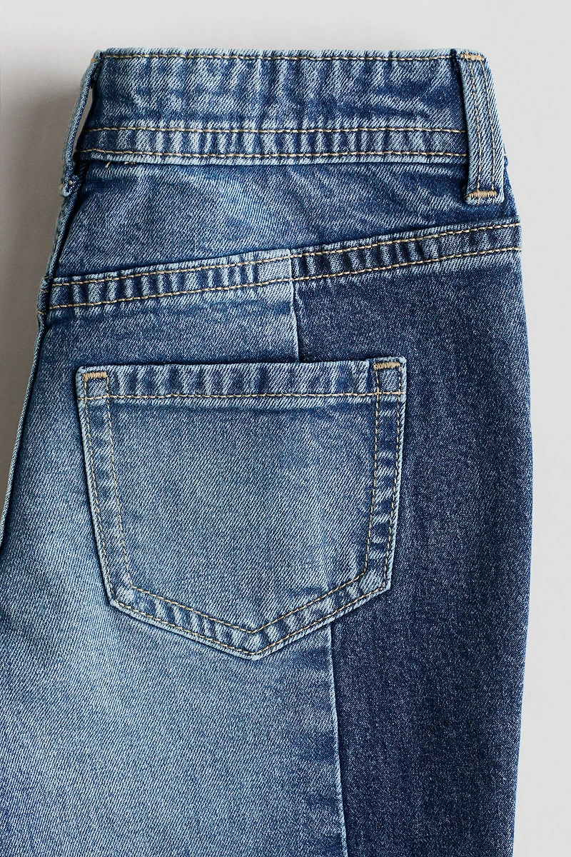 Jean décontracté taille basse jambe évasée