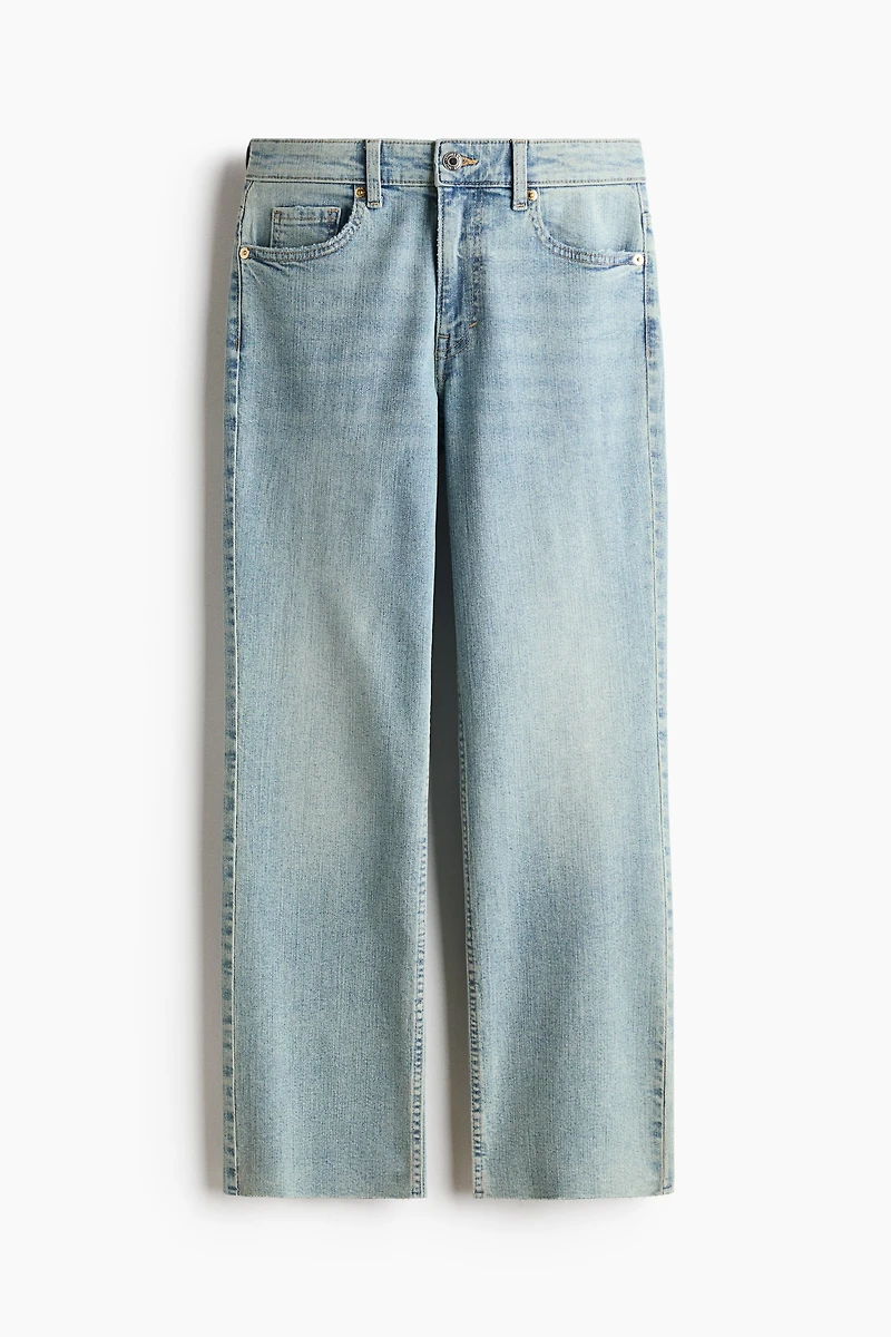 Flared Regular Waist Ankle Jeans