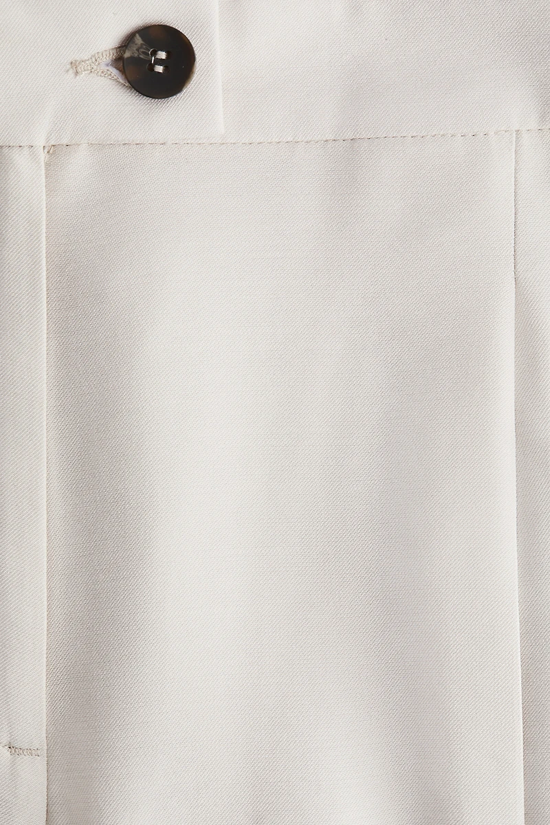 Wide-Leg Twill Pants