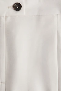 Wide-Leg Twill Pants