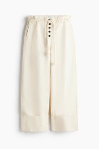 Rope-Belt Paper-Bag Pants