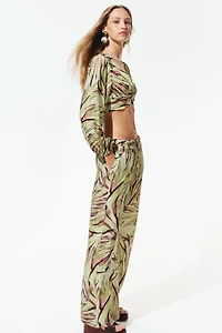 Pantalon large avec cordon de serrage