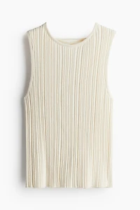 Débardeur en tricot côtelé avec laçage