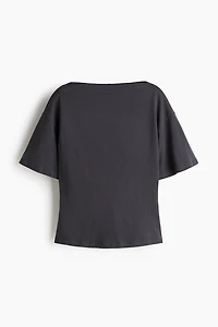 Boat-Neck Cotton Top
