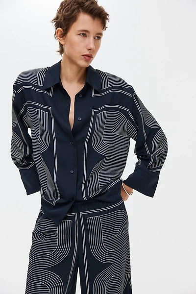 Chemise grande taille en sergé