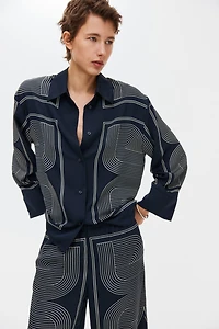 Chemise grande taille en sergé