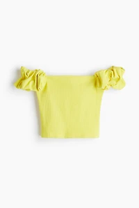 Puff-Sleeved Off-the-Shoulder Top