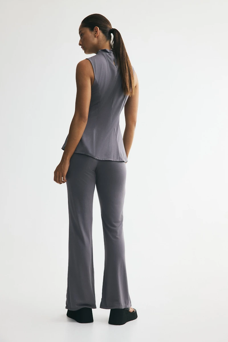 Flared Modal-Blend Pants